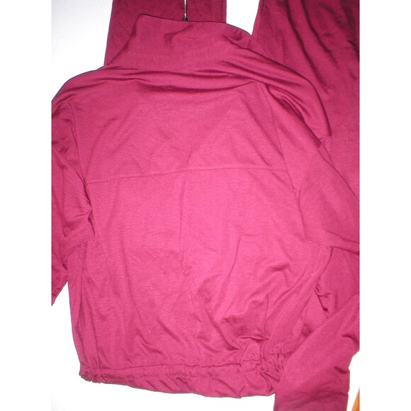 New NWT Designer Natori S Pajamas Lounge PJ Womens Dark Red Jumpsuit One Piece - Picture 5 of 5